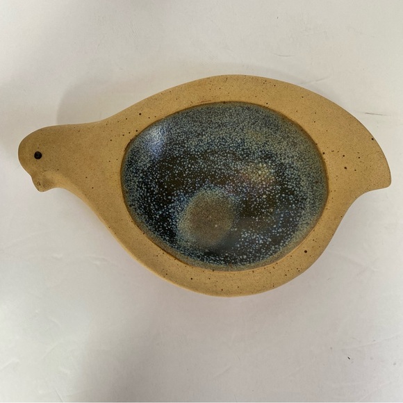 Vintage Stoneware Bird Bowl Catchall Dish - Picture 9 of 9